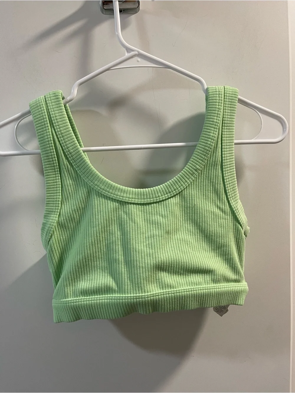 ALO Yoga Ribbed Crop Tank Top - Mint Green